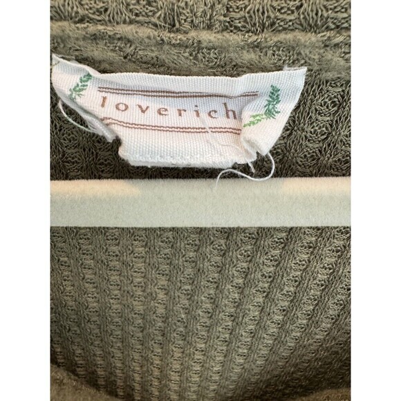 Loveriche Hoodie Sweatshirt V Neck army green women's size M boho preppy comfy - Picture 6 of 11
